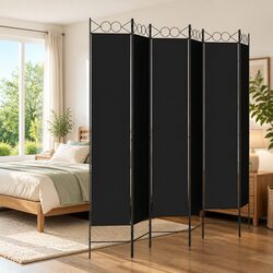 Practical Uses for 6-Panel Black Room Divider - 240x220cm