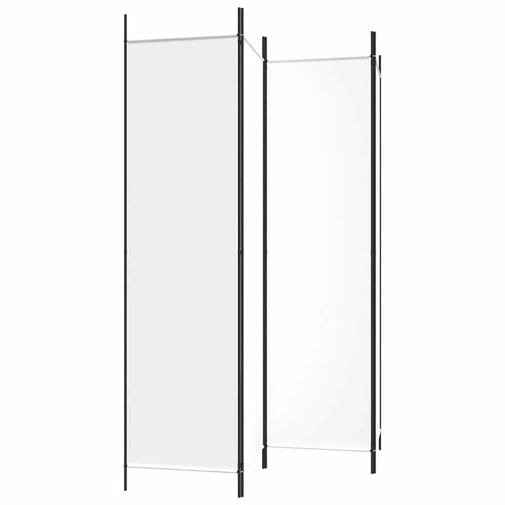 4 Panel Room Divider Fabric Foldable Privacy Partition 200 x 200 cm White