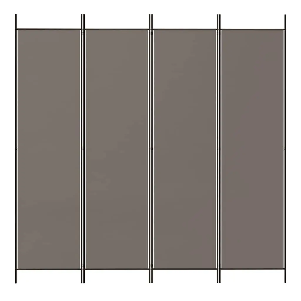 4-Panel Room Divider Screen Folding Partition Anthracite Privacy Divider Panel
