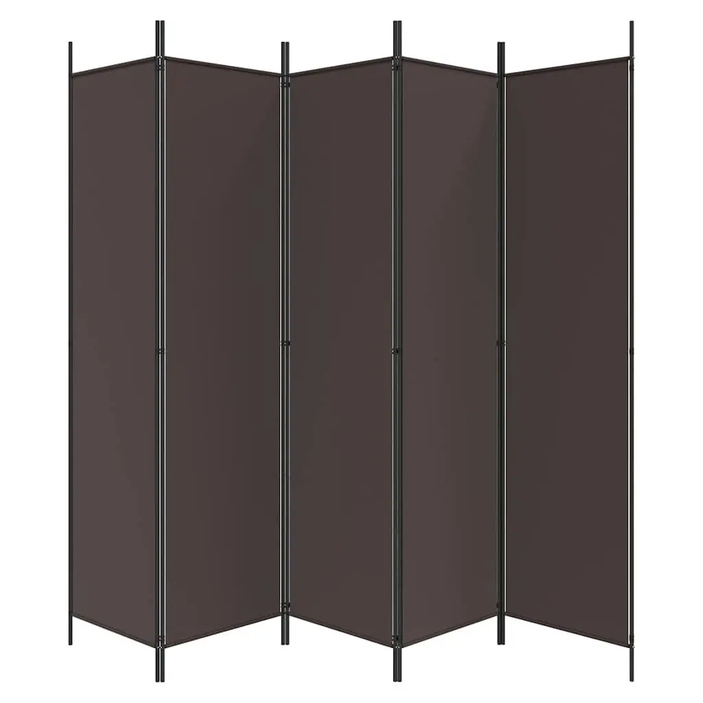 Room Divider Screen Brown Fabric 300x200cm Folding 6-Panel Privacy Partition