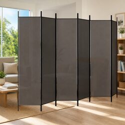 Functional 6-Panel Folding Screen for Home and Office Use