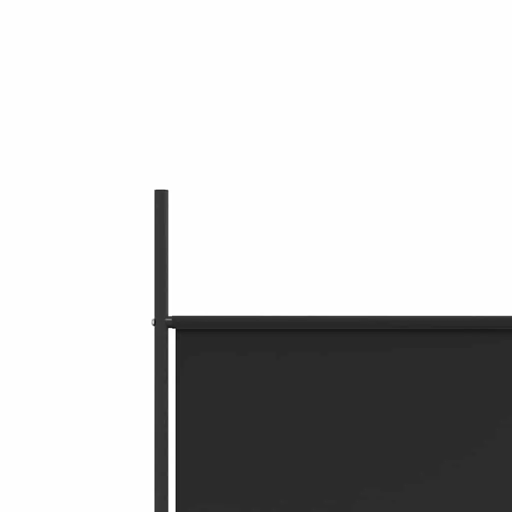 6-Panel Folding Room Divider Screen Polyester Iron 300x200cm Black