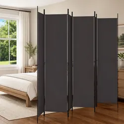 Practical 6-Panel Brown Room Divider for Home Use