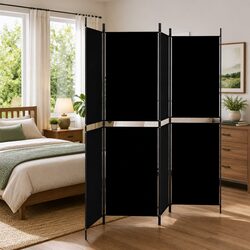 Practical 4-Panel Room Divider for Versatile Use - 200x180cm