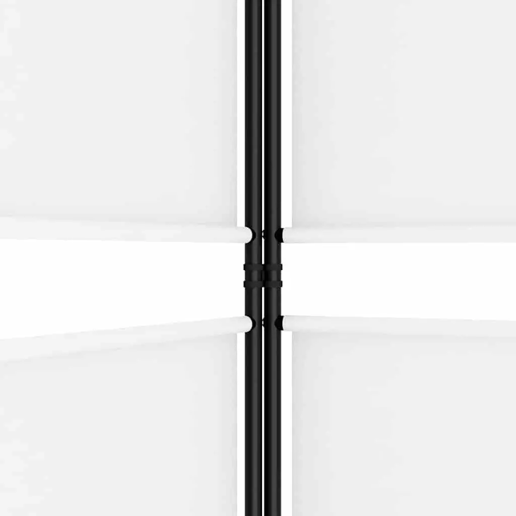 4 Panel Room Divider Fabric 200 x 200 cm White Foldable Privacy Separator