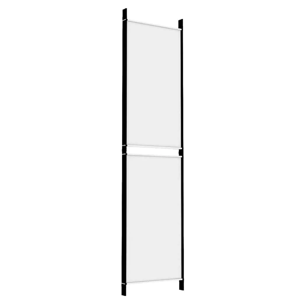 4 Panel Room Divider Fabric 200 x 200 cm White Foldable Privacy Separator