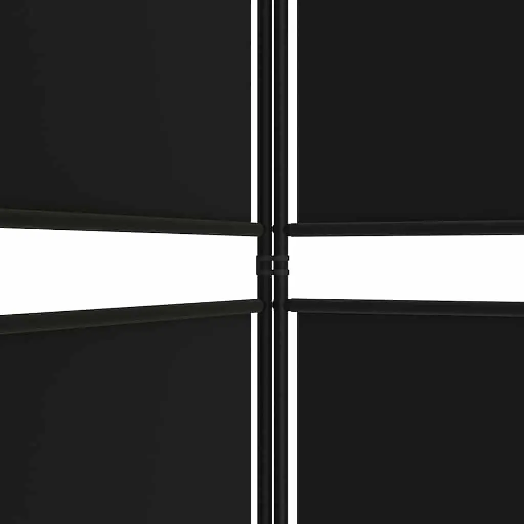 4-Panel Black Room Divider for Home Use