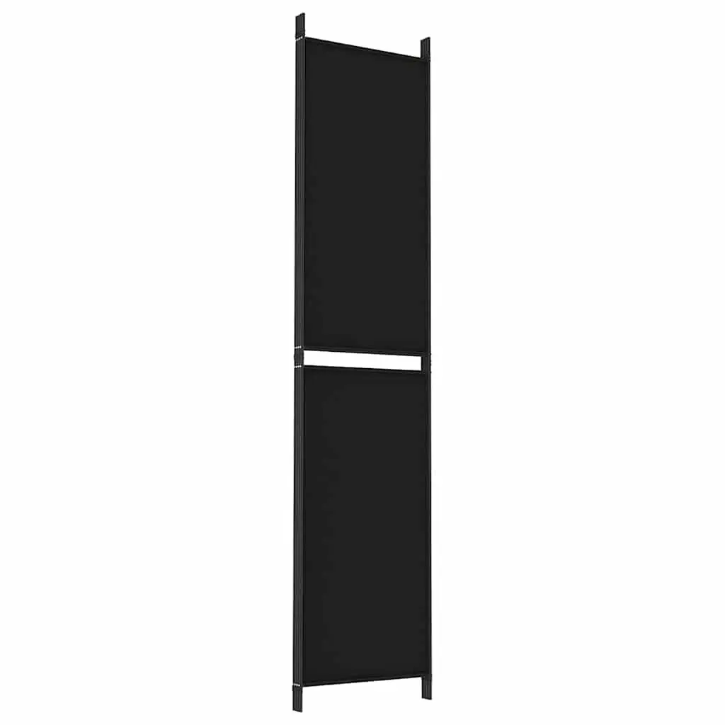 4-Panel Black Room Divider for Home Use
