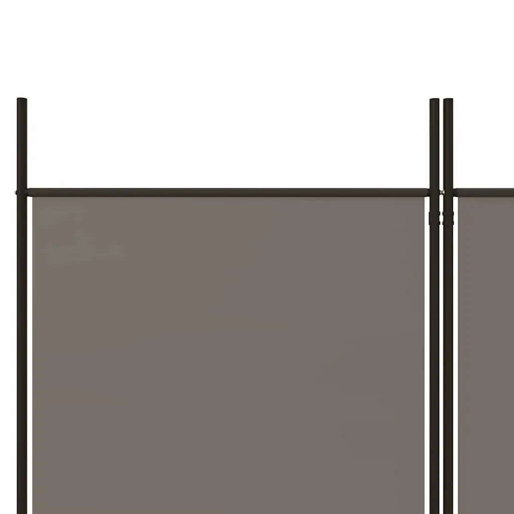 5 Panel Folding Fabric Room Divider Anthracite Privacy Screen 250x220cm