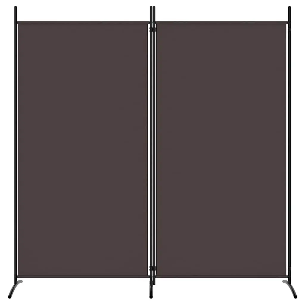 Room Divider Screen Fabric 2-Panel Foldable 175x180cm Brown