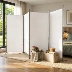 Practical Uses of the 4-Panel White Folding Room Divider