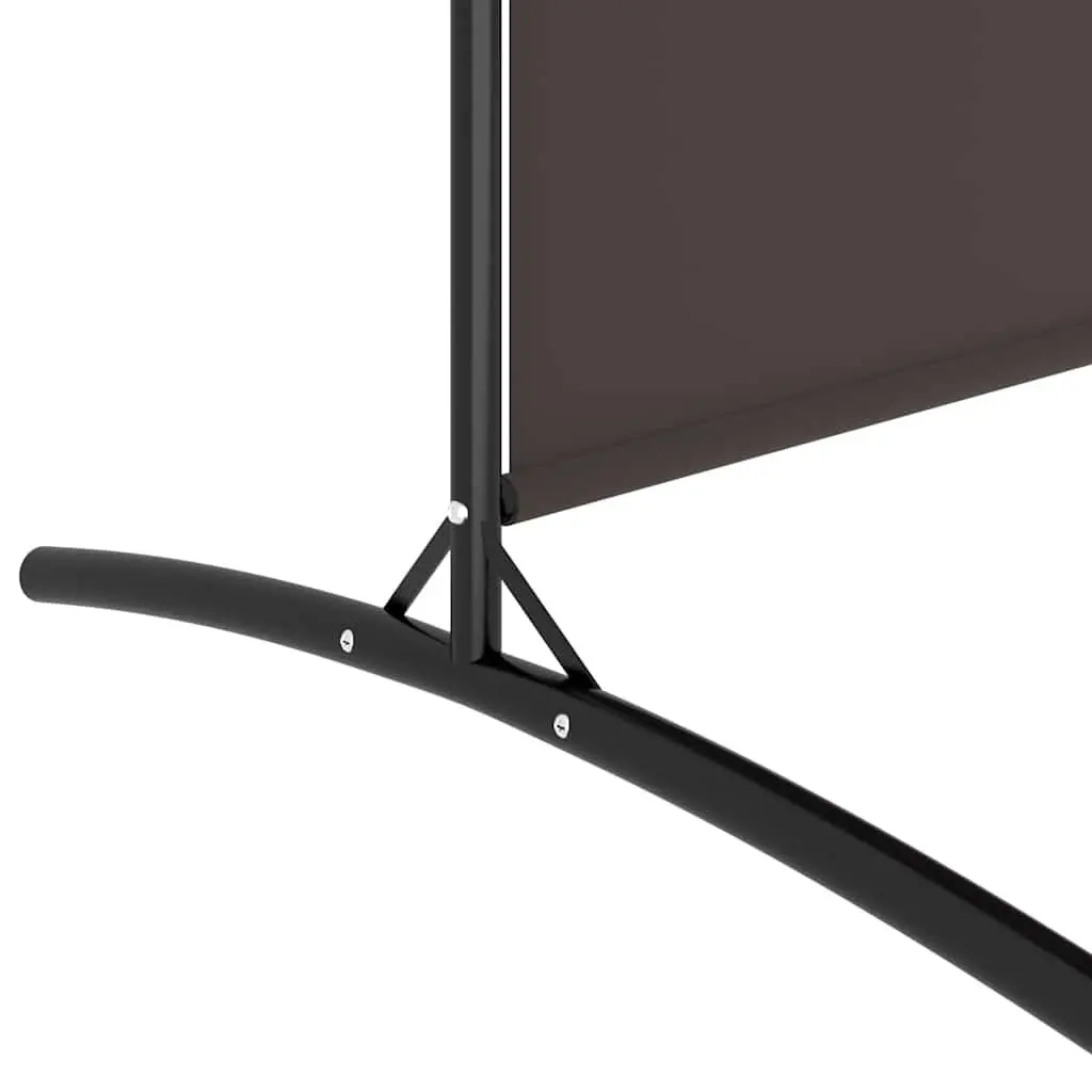 4-Panel Room Divider Foldable Fabric 346x180 cm Brown Privacy Screen