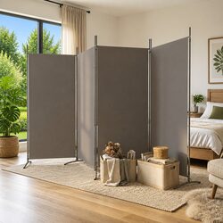Practical 4-Panel Room Divider for Various Spaces