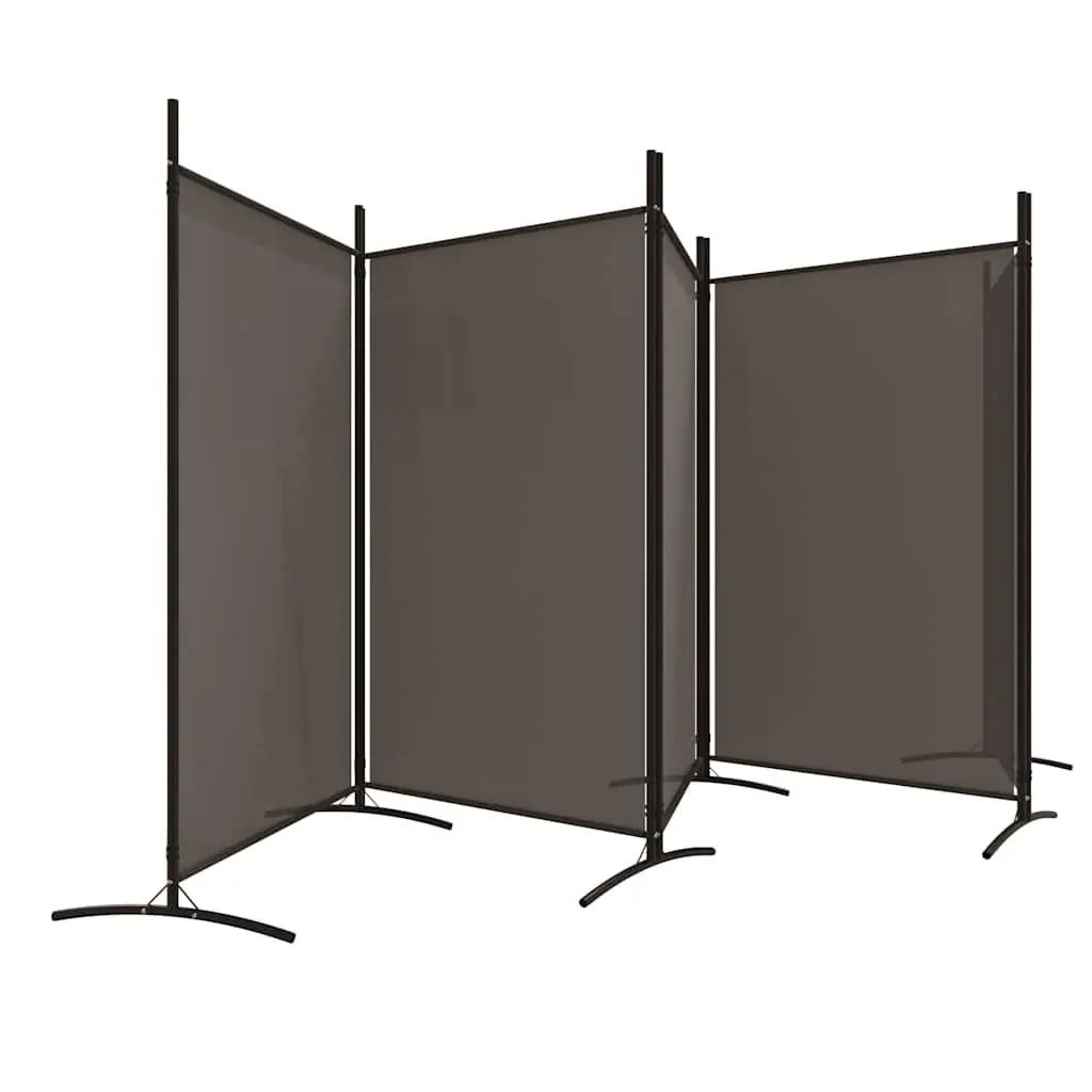 5-Panel Room Divider Fabric Foldable Anthracite 433 x 180 cm