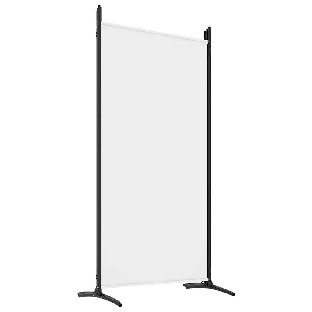 6 Panel Privacy Partition Screen Fabric Foldable White Room Divider