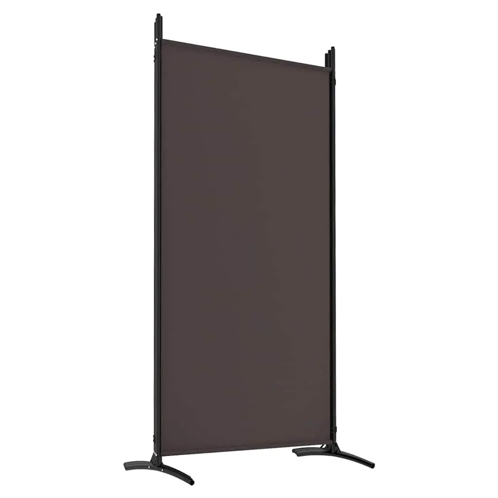 6 Panel Fabric Room Divider Brown Foldable Privacy Screen 520x180cm