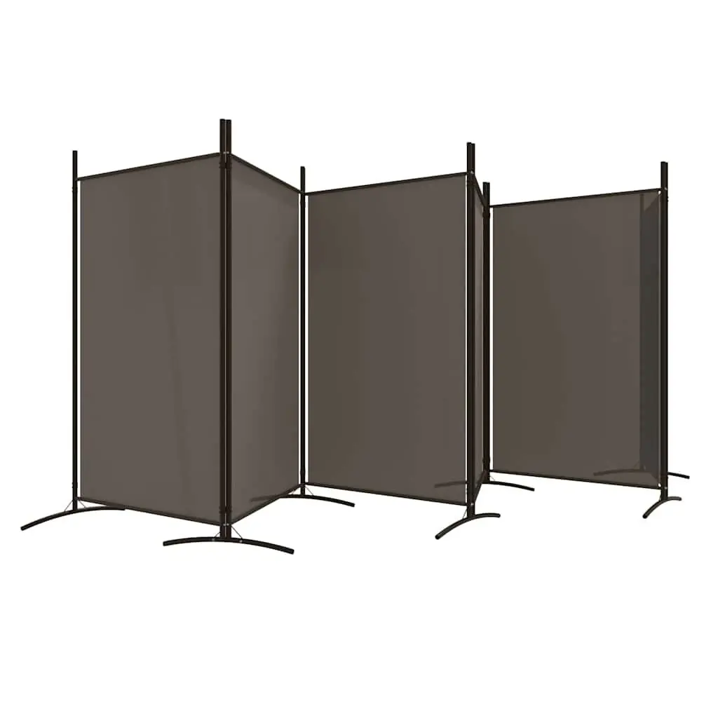 6 Panel Folding Privacy Screen Room Divider Fabric Anthracite 520 x 180 cm