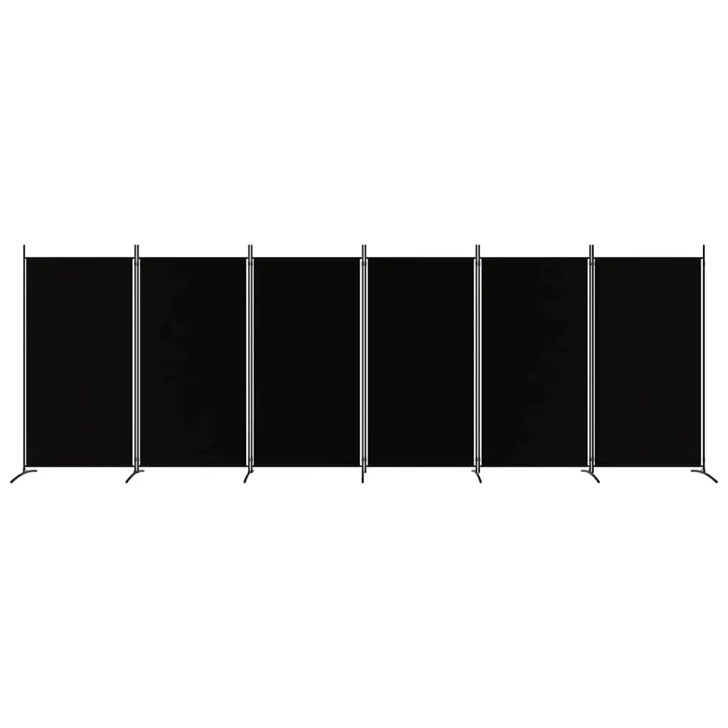 Room Divider 6 Panel Foldable Partition Screen Privacy Space Divider Black