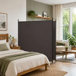 Versatile Brown Folding Room Divider for Your Home