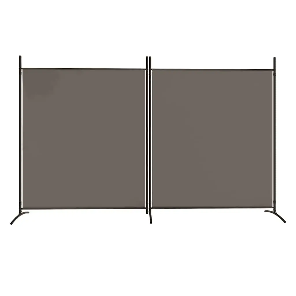 Room Divider 2-Panel Foldable Partition Screen Anthracite 348x180 cm