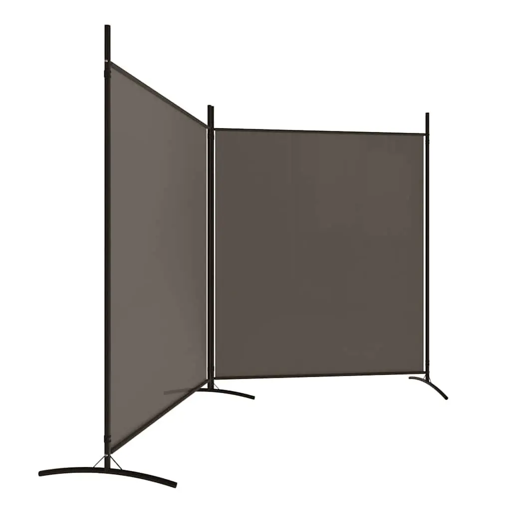 Room Divider 2-Panel Foldable Partition Screen Anthracite 348x180 cm