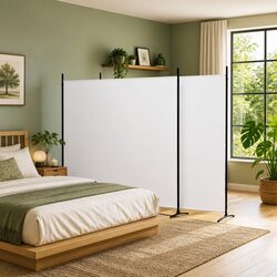 Practical 3-Panel White Room Divider for Your Home