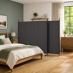 Versatile 4-Panel Room Divider for Various Spaces