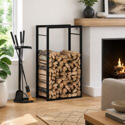 Practical Firewood Rack for Your Fireplace 50x28x94cm