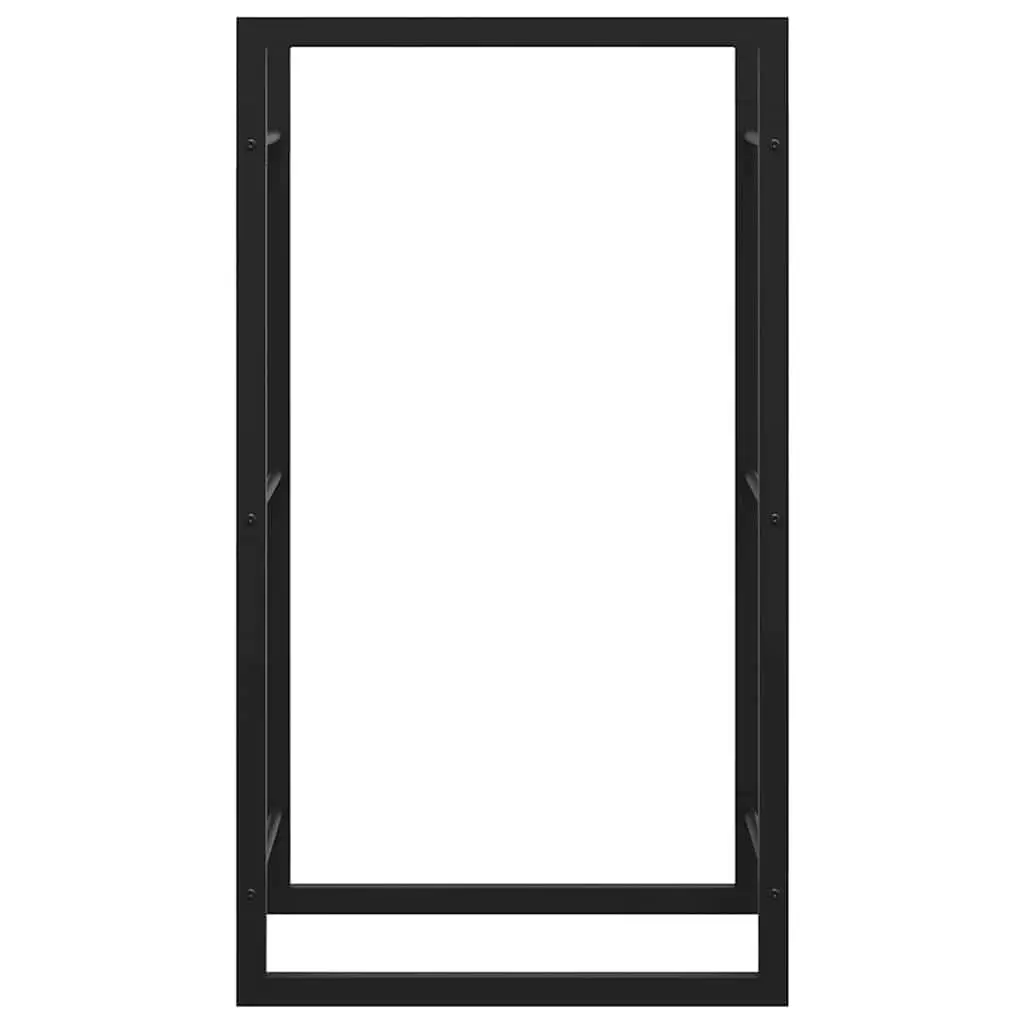 Firewood Rack Steel Black 50x28x94cm