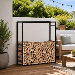 Practical Firewood Rack for Home and Garden Use