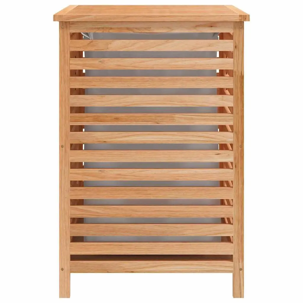 Wooden Laundry Basket 45x45x65 cm Brown Solid Wood Storage Hamper Removable Bag