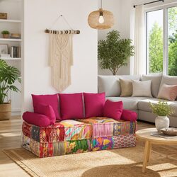 Functional 7-Piece Decorative Pink Pillow Set