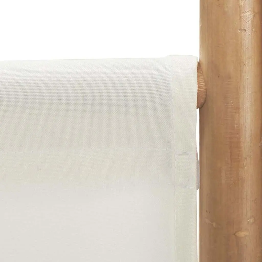 Folding Room Divider 5-Panel Bamboo Canvas 200cm