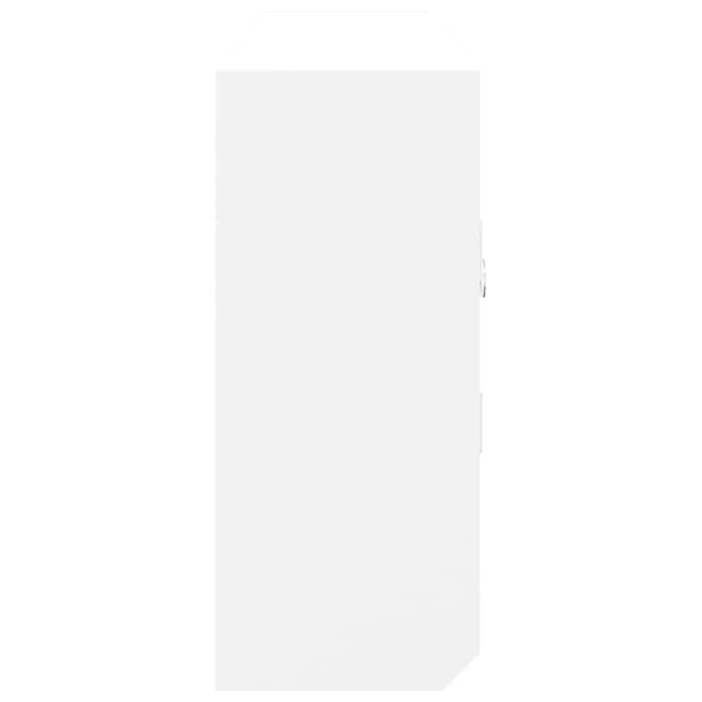 Key Cabinet Wall-Mounted Engineered Wood White Storage Organiser with Hooks Compartments Shelf 40 x 8.5 x 20 cm