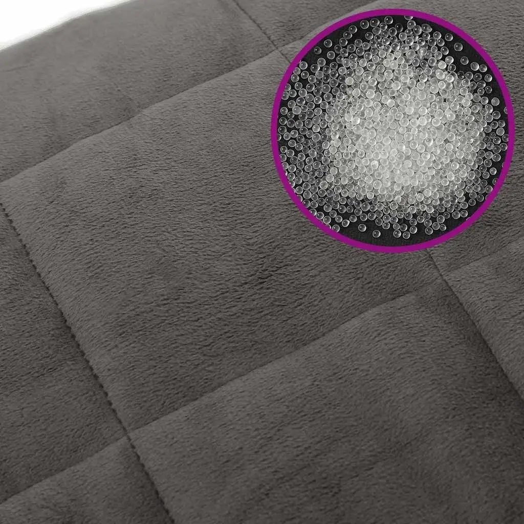 Weighted Blanket 120x180cm Grey 9kg Soft Breathable Fabric Even Pressure Distribution