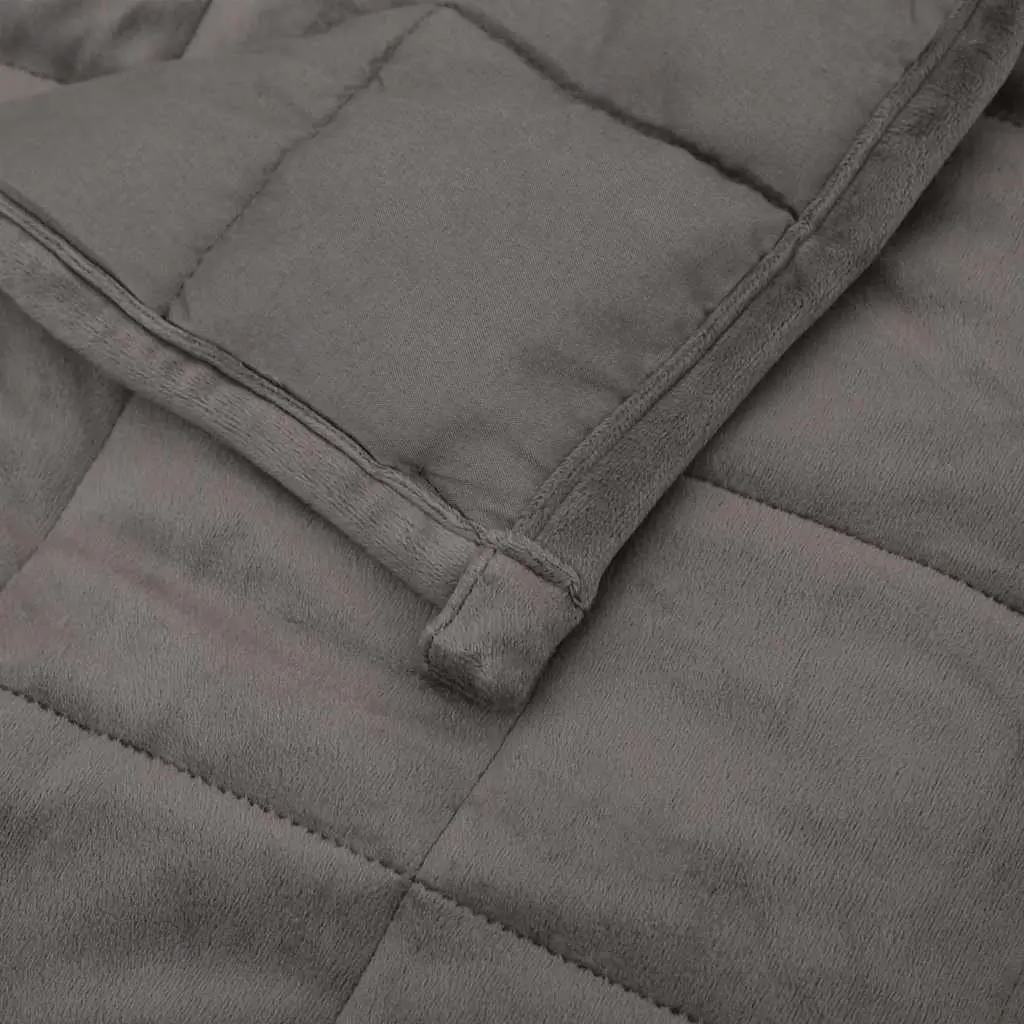 Weighted Blanket 150x200cm Grey 7kg Soft Fabric Gentle Pressure Sleep Aid