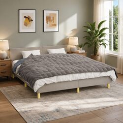 Practical Grey Weighted Blanket 155x220cm for Everyday Use