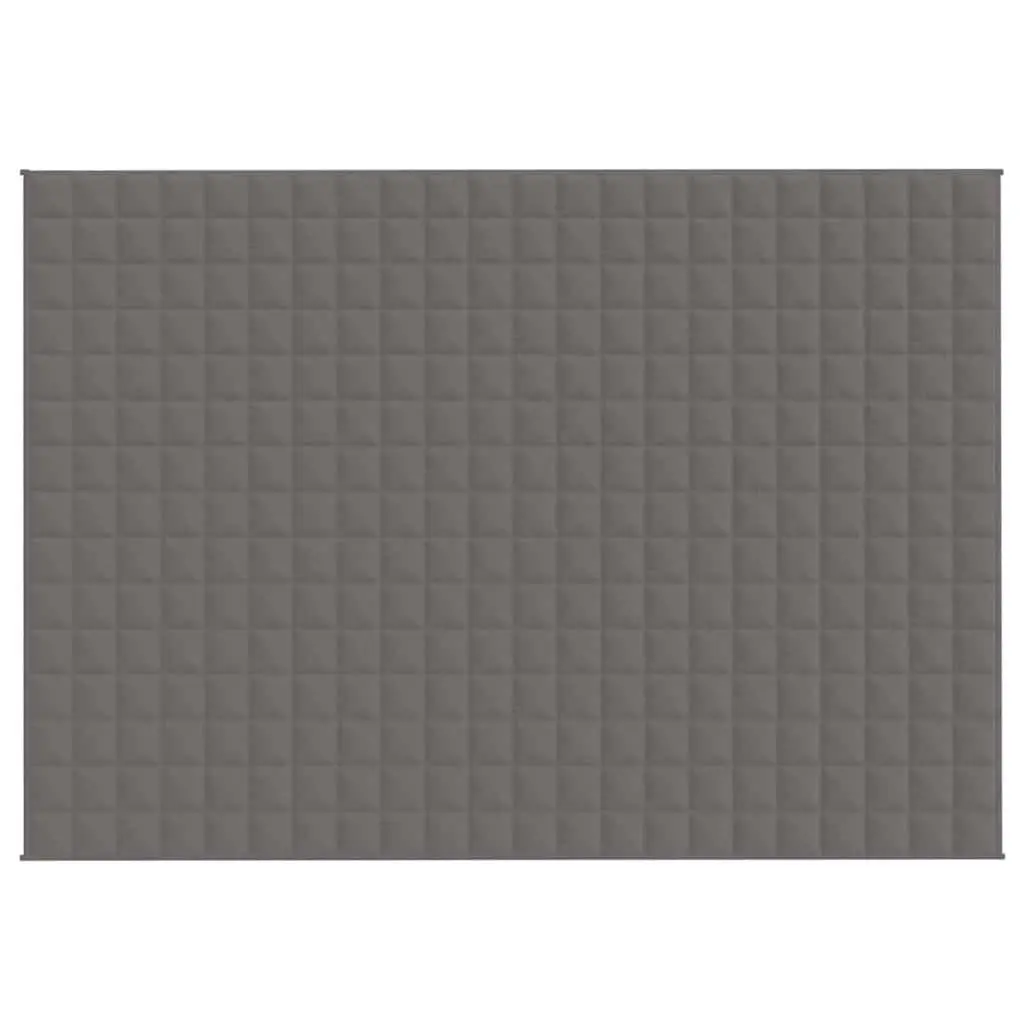 Weighted Blanket Grey 155x220cm 7kg Dual-sided Fabric Quilted Pockets