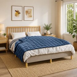 Practical Blue Weighted Blanket for Home Comfort 120x180cm