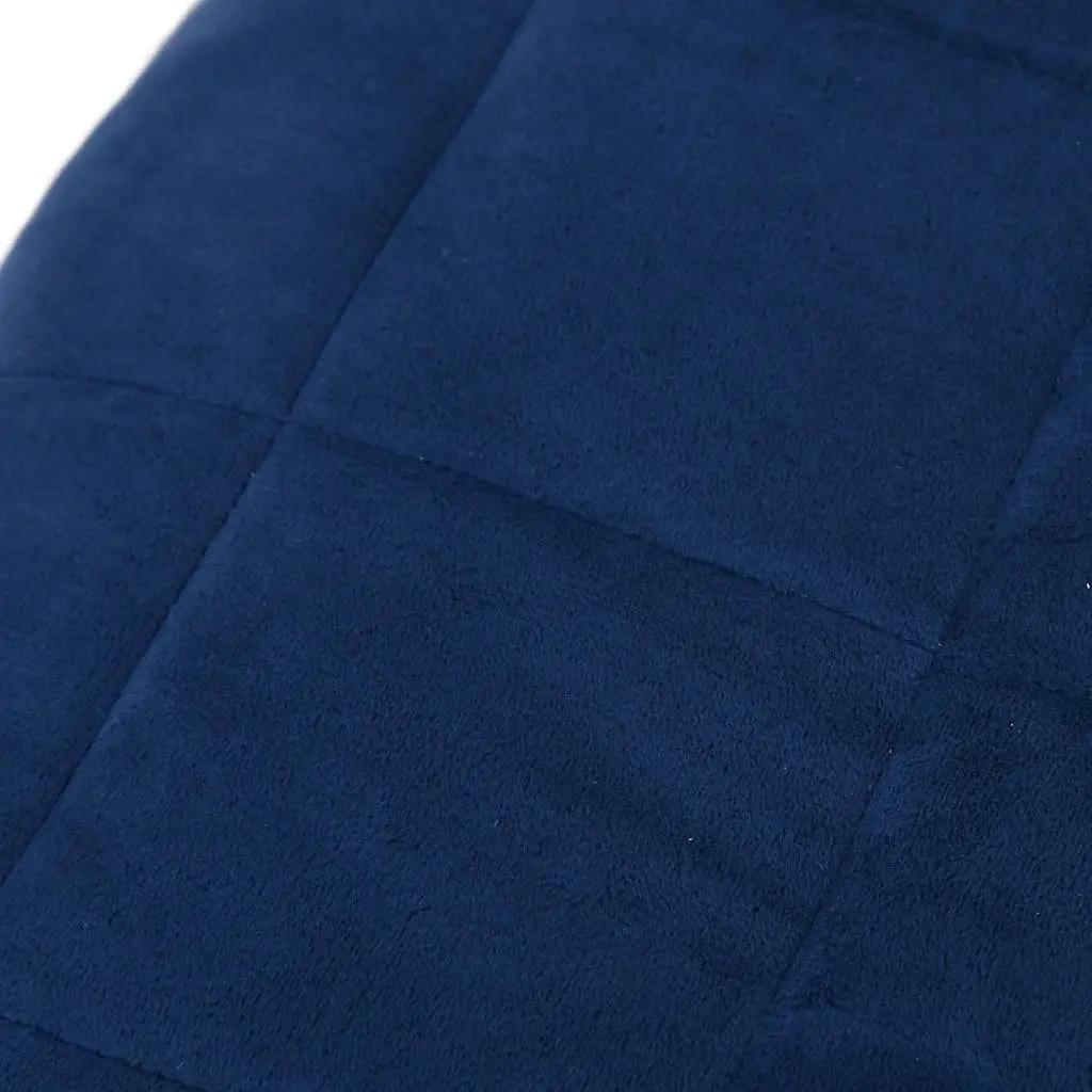 Weighted Blanket Soft Fabric 150x200cm Blue 11kg Pressure Relief