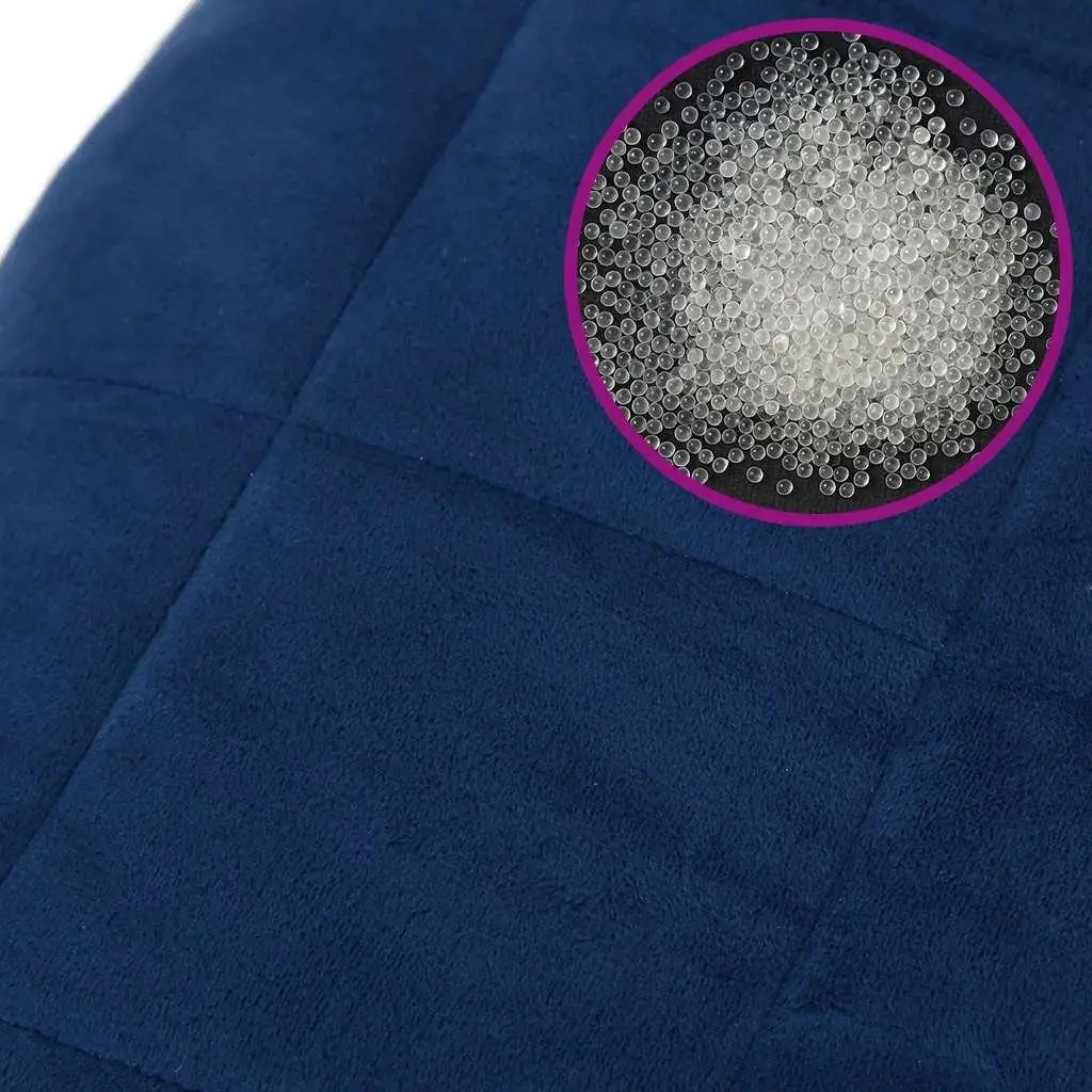 Weighted Blanket Soft Fabric 150x200cm Blue 11kg Pressure Relief