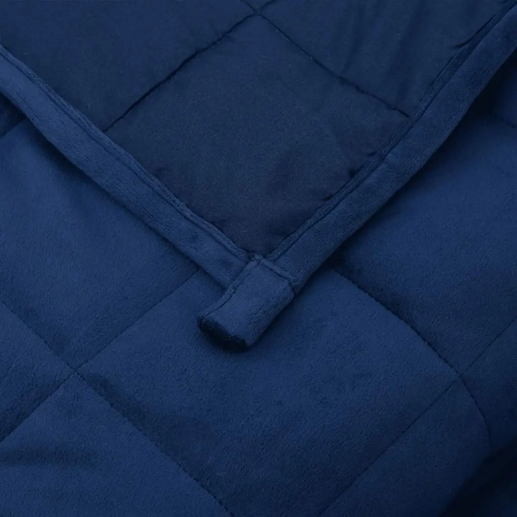Weighted Blanket 200x200cm Blue 9kg Breathable Fabric for Sleep Comfort