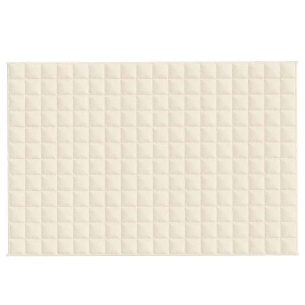 Weighted Blanket Soft Polyester Glass Beads Light Cream 120x180 cm 9 kg