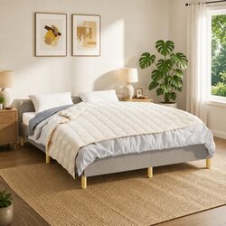 Practical Weighted Blanket for Home Use Light Cream 150x200 cm 7 kg