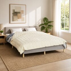 Weighted Blanket Light Cream 200x200 cm 13 kg Breathable Sleep Pressure Relief