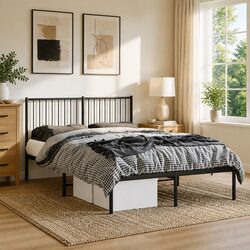 Practical Metal Bed Frame 135x190 cm for Everyday Use