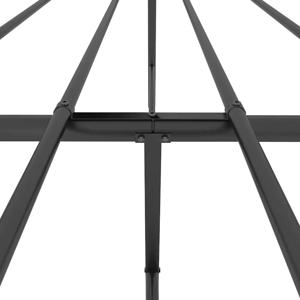 Metal Bed Frame King Size 183x203 cm Powder-coated Steel Black