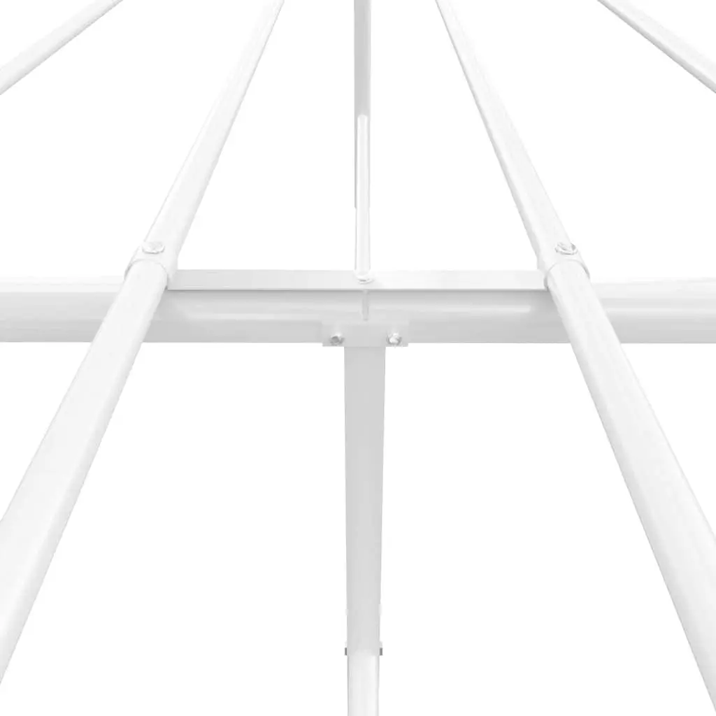 Metal Bed Frame Steel Construction 150x200 cm White
