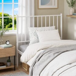 Versatile Metal Headboard for Comfortable Reading in Bed