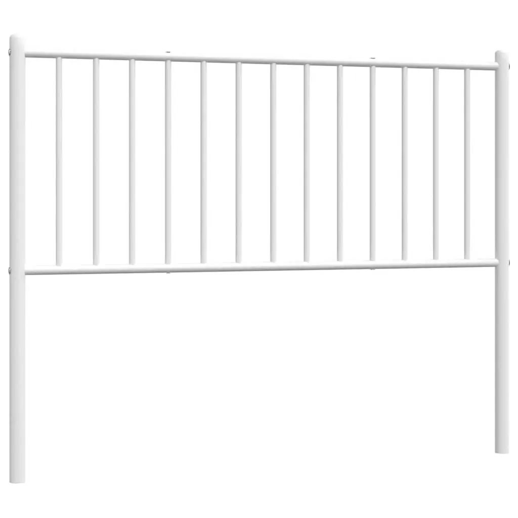 Metal Headboard White 107cm Bedroom Bed Header Sturdy Steel Support